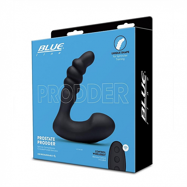 18DSC,Sex Toys,BLUE line - Prodder Remote Controlled Prostate Vibrator,4890808254141