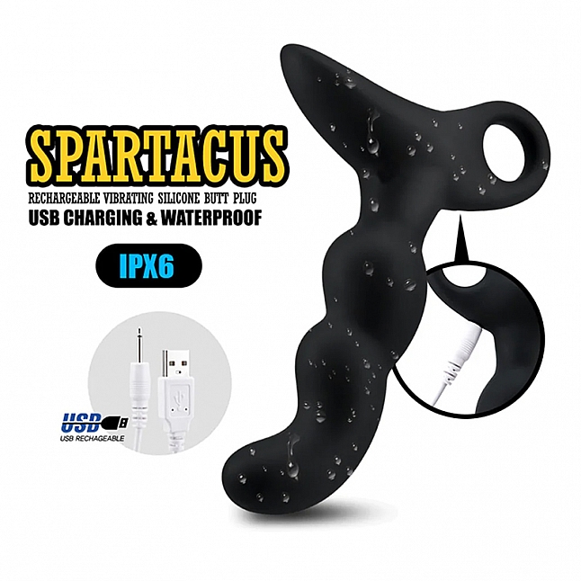 18DSC,Sex Toys,Royal Kraken - Spartacus BARCA Rechargeable Vibrating Butt Plug,6970670350313