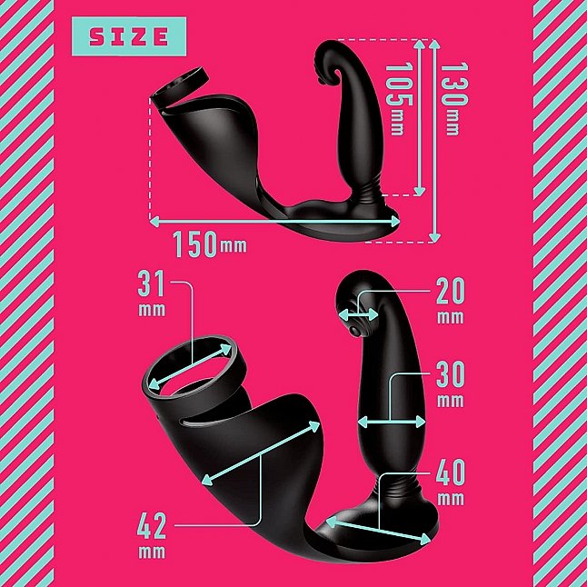 18DSC,Sex Toys,EXE - Mesuochi Back Vibe 9 Remote Control Prostate Vibrator With Cock Ring,4582616135537