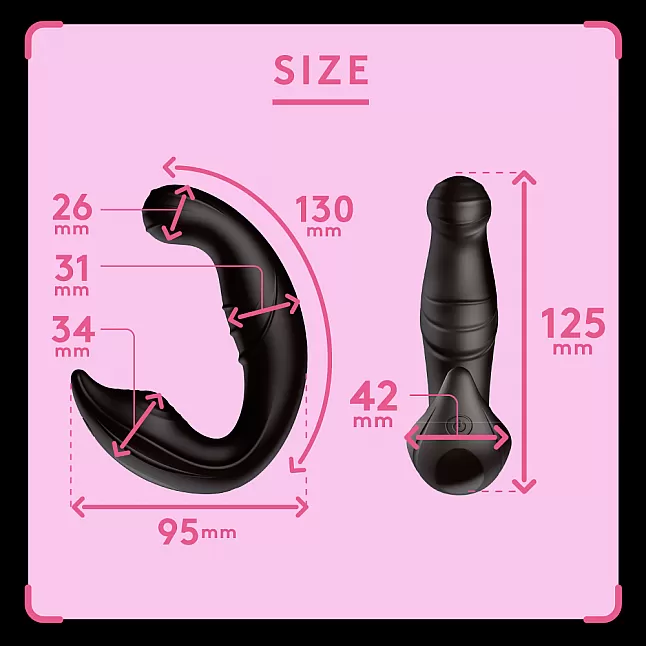 18DSC,Sex Toys,EXE - Kuchu-Kuchu Vibe 9 Remote Control Curving Finger G-Spot Massager,4582616131393